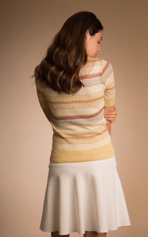 SARA NAVON STRIPED KNIT TOP