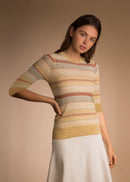 SARA NAVON STRIPED KNIT TOP