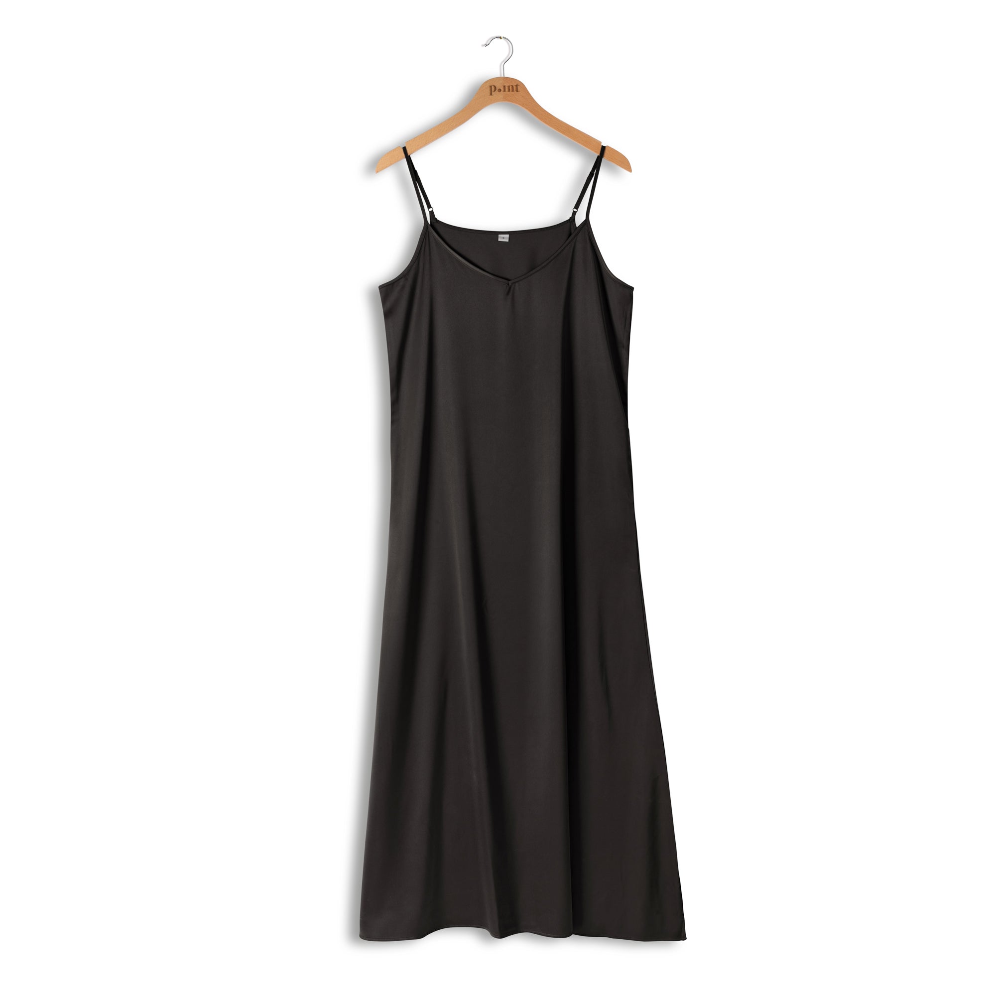 POINT SATIN SLIP DRESS
