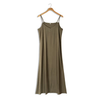 POINT SATIN SLIP DRESS