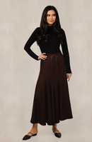 MAUVE LACE FRONT SKIRT
