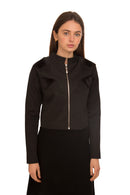 SARA NAVON SCUBA JACKET W FUR DETAIL