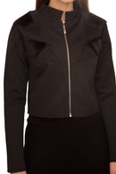 SARA NAVON SCUBA JACKET W FUR DETAIL