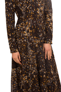 SARA NAVON PRINTED POP OF SHIMMER DRESS
