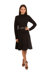 SARA NAVON SCUBA PANELED DRESS
