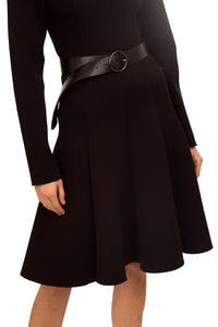 SARA NAVON SCUBA PANELED DRESS