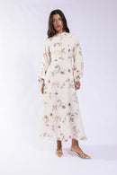 SOIE BLURRED FLORAL MIDI DRESS