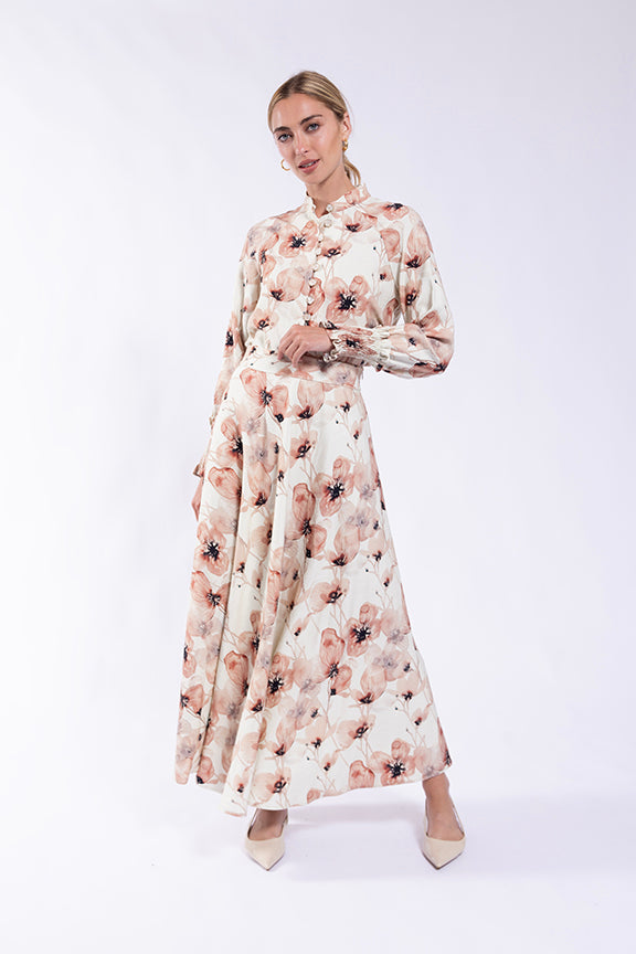 SOIE FLORAL RAGLAN BLOUSE