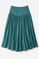 SOIE SOFT GATHERED MIDI SKIRT