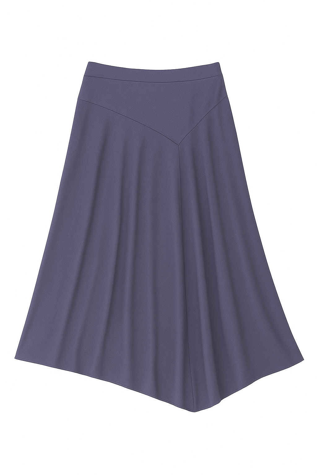 THIRD RIBBED ASYMMETRIC SKIRT