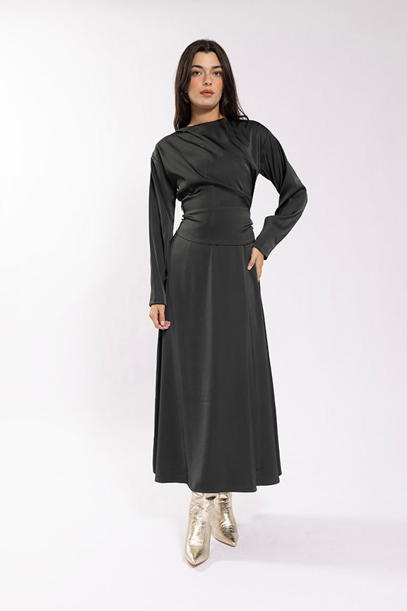 Static Draped Slip Dress