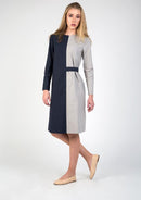 STATIC COLORBLOCK SIDEBELT DRESS