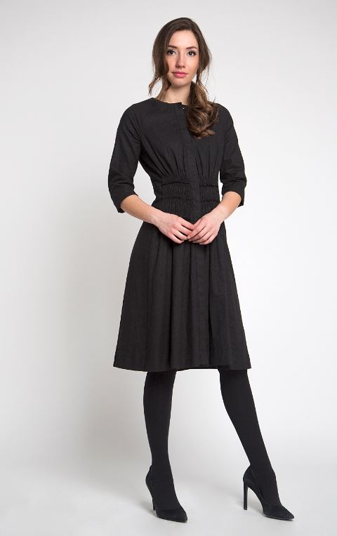 STATIC FRONT ELASTIC SWING DRESS