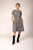 STATIC OPEN BACK TWEED DRESS