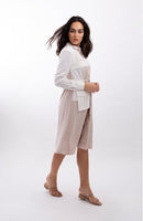 STATIC WAISTED POCKET SHIRT DRESS COLORBLOCK