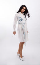STATIC WRAP SHIRT DRESS TIE DYE