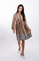 STATIC PYTHON WAISTED DRESS