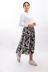 STATIC TIE DYE PLEATED SKIRT