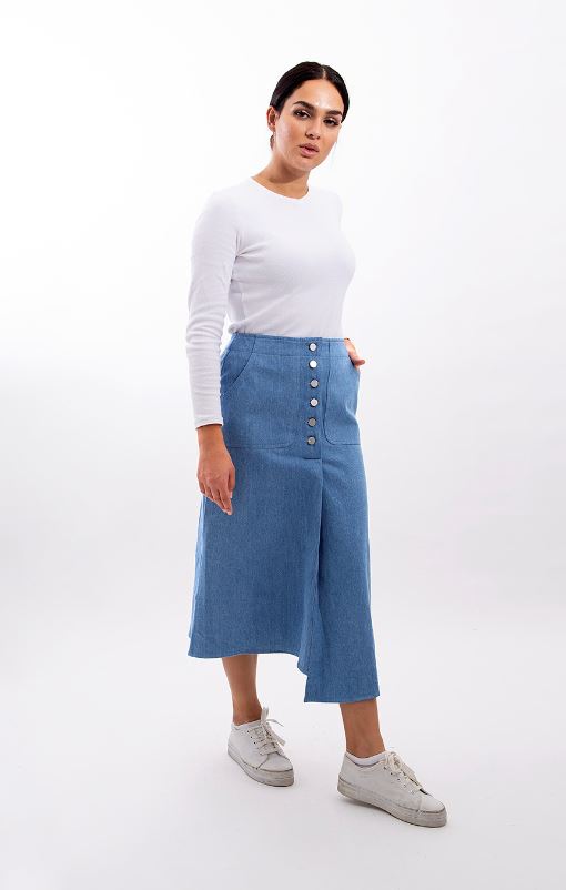 STATIC POCKET MIDI SKIRT