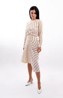 STATIC GATHERED PLEAT STRIPED SET