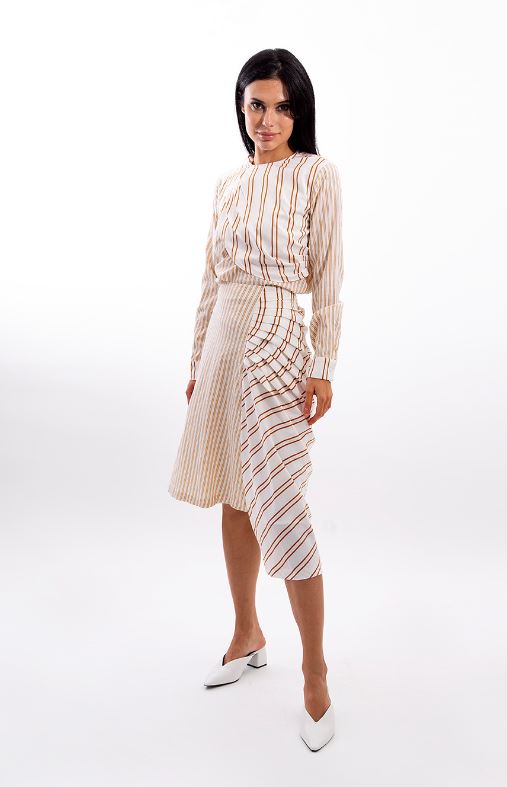 STATIC GATHERED PLEAT STRIPED SET
