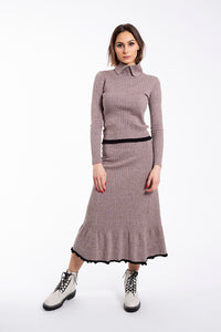 STATIC TIERED BOTTOM SWEATER SKIRT