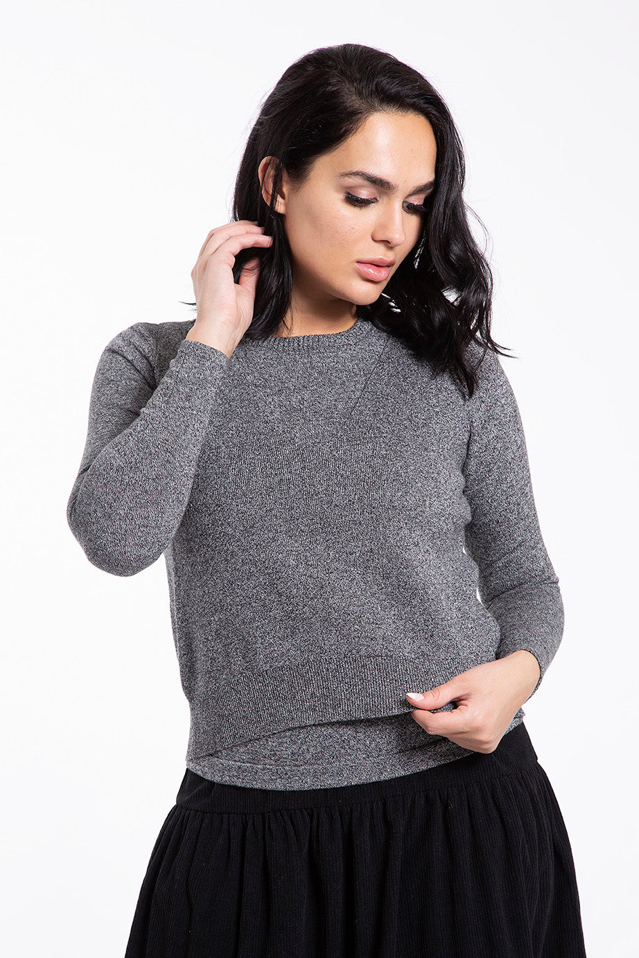 STATIC VEST OVERLAY SWEATER
