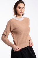 STATIC CONTRAST NECK SWEATER