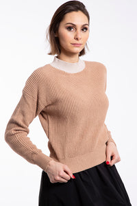STATIC CONTRAST NECK SWEATER