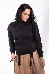 STATIC PULLY DETAIL SWEATSHIRT