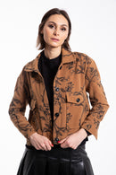 CONCEPT FLORAL CROPPED BLAZER