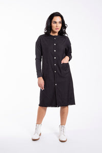 STATIC STRETCH BUTTON FRONT DRESS