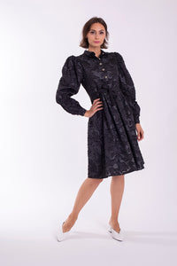 STATIC TEXTURED JACQUARD DRESS