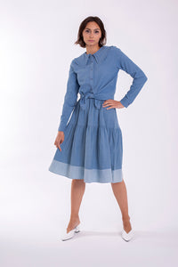 STATIC RUFFLE EDGE COLLAR BLOUSE