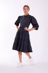 STATIC SIDE BUTTON TIERED DRESS