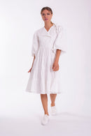 STATIC SIDE BUTTON TIERED DRESS