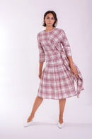 STATIC CHECKED PLEATED SKIRT