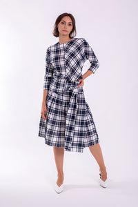 STATIC CHECKED PLEATED SKIRT