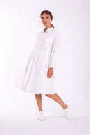 STATIC HALF PLEAT SHIRT DRESS