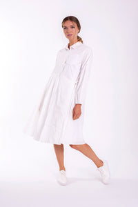 STATIC HALF PLEAT SHIRT DRESS