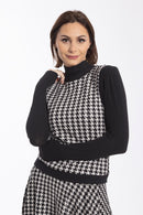 STATIC HOUNDSTOOTH VEST