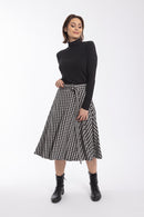 STATIC HOUNDSTOOTH SKIRT