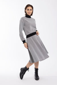 STATIC TEXTURED ALINE SKIRT