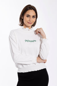 STATIC FLORAL EMBROIDERED SWEATSHIRT
