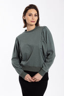 STATIC SHOULDER DETAIL SWEATSHIRT