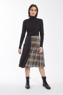 STATIC PLAID COMBO SKIRT
