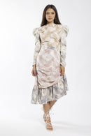 STATIC TIE DYE DRAPE DRESS