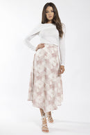 STATIC TIE DYE ASYMMETRICAL MIDI SKIRT