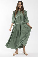STATIC TRIM DETAIL SWING DRESS