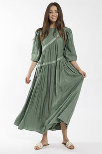 STATIC TRIM DETAIL SWING DRESS